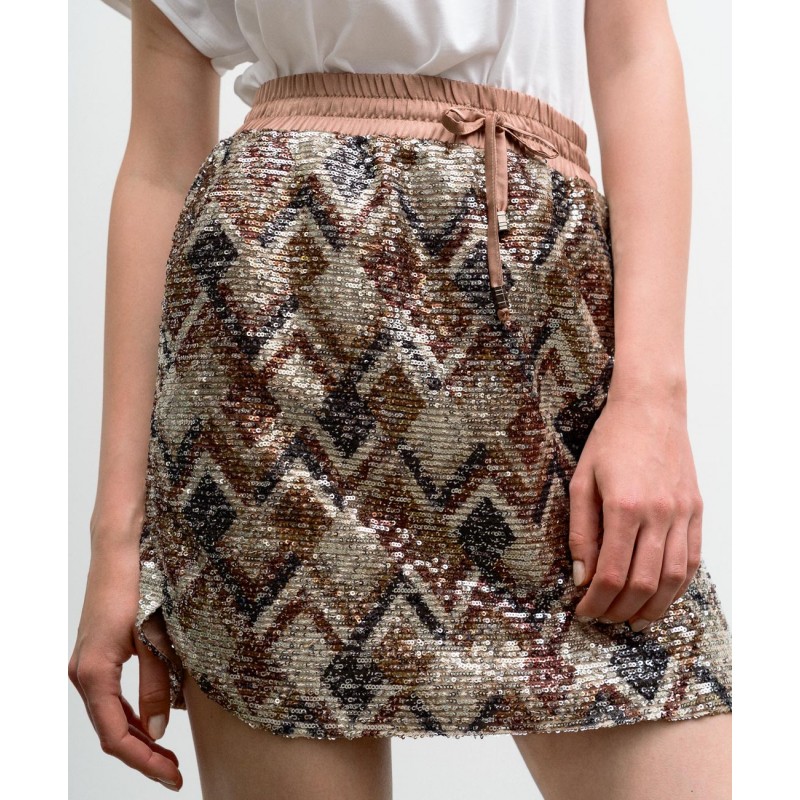 Gold sequin aztec skirt store