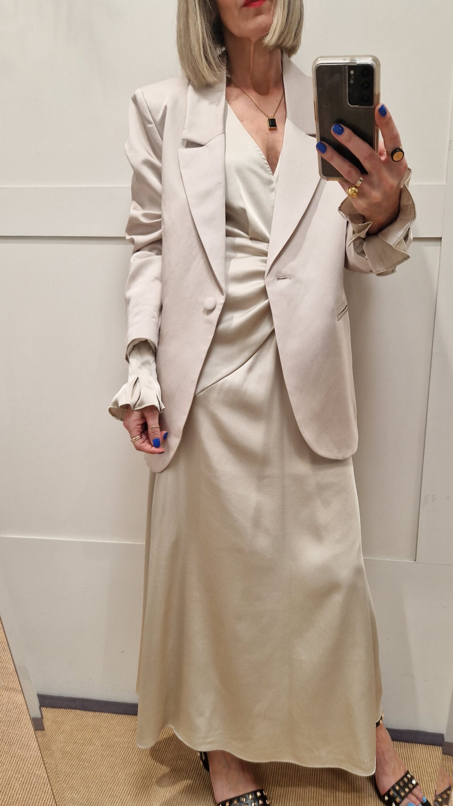 Vanilla Over sized Blazer Si Jolie
