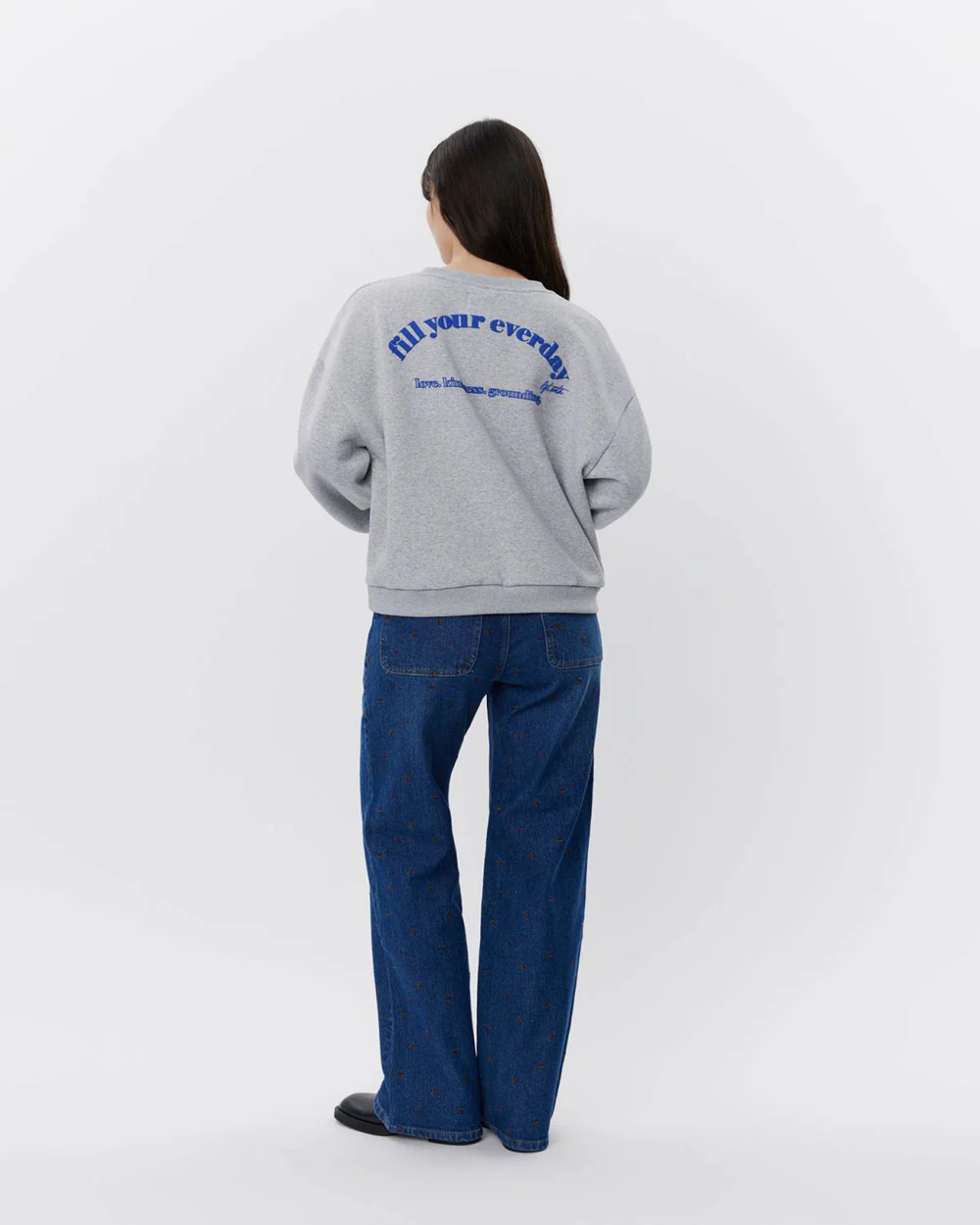 Love slogan sweatshirt best sale