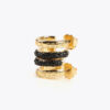 Double Hoop Earrings Gold & Black - Image 2