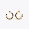 Double Hoop Earrings Gold & Black - Image 3