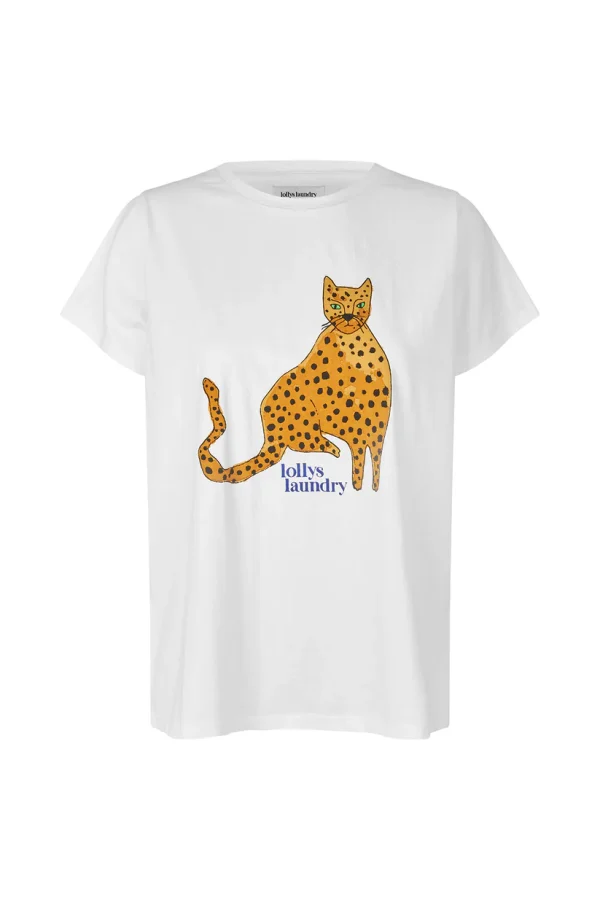 White Cotton Leopard T-Shirt - Image 2