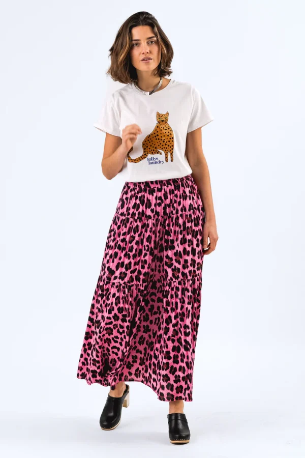 White Cotton Leopard T-Shirt - Image 4