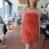 Orange Short Dress with Orange & Gold Fringing - Image 4