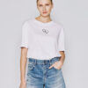 White T-Shirt with Beaded Lovehearts and Back Slogan 'Love is the Beginning' - Image 6
