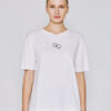 White T-Shirt with Beaded Lovehearts and Back Slogan 'Love is the Beginning' - Image 3