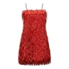 Orange Short Dress with Orange & Gold Fringing - Image 3