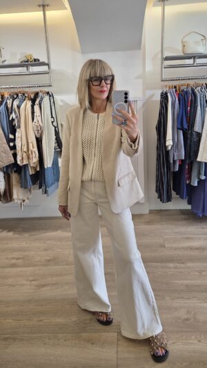 Ivory White X-Wide Leg Jeans