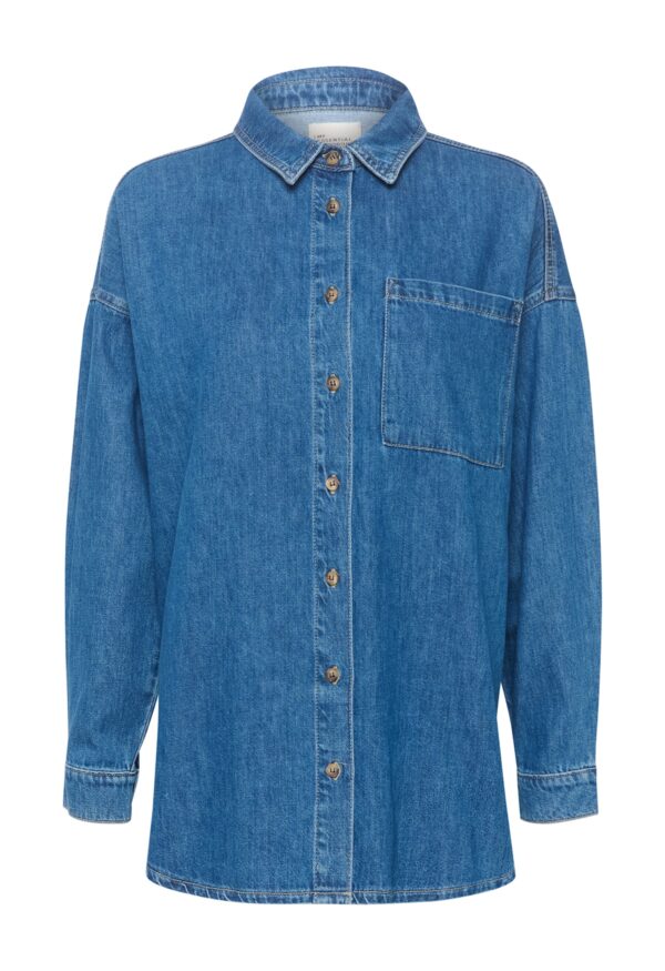Denim Shirt Mid Blue - Image 3