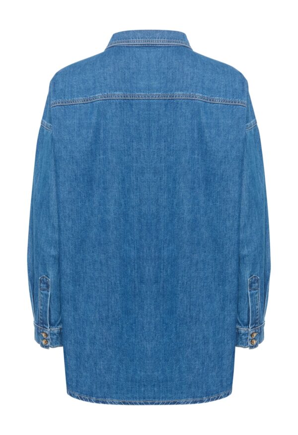 Denim Shirt Mid Blue - Image 4