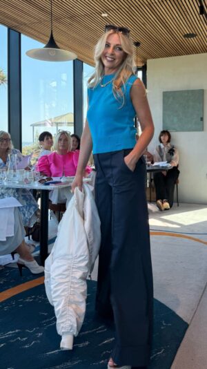 Teal Blue Distressed Knit Sweater Vest