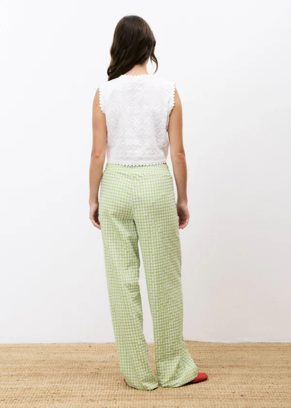 White Lace Sleeveless Cropped Top - Image 6