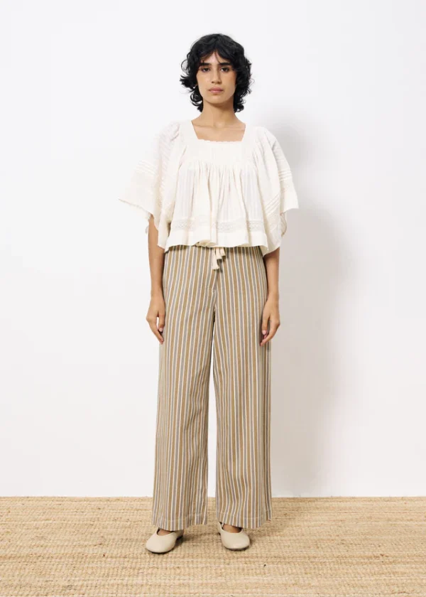 Butter Cream Boho Blouse with Square Neck - Image 3