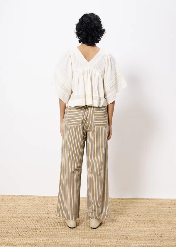 Butter Cream Boho Blouse with Square Neck - Image 4