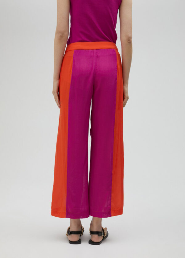 Fuchsia & Orange Side-Stripe Ankle-Grazer Trousers - Image 5