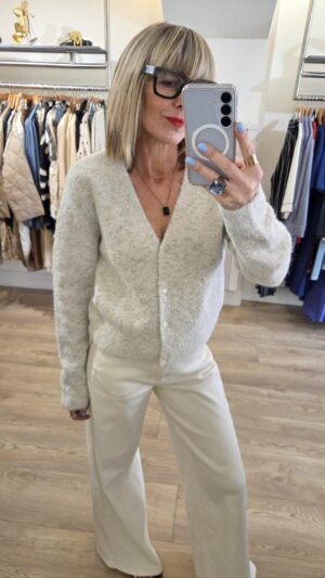 Oatmeal Boucle Cardigan