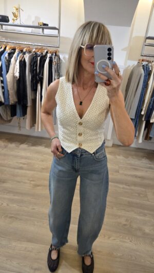 Ivory San Gallo Lace Waistcoat