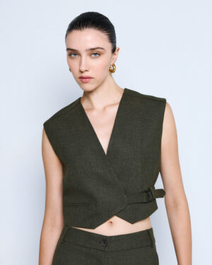 Military Green Waistcoat