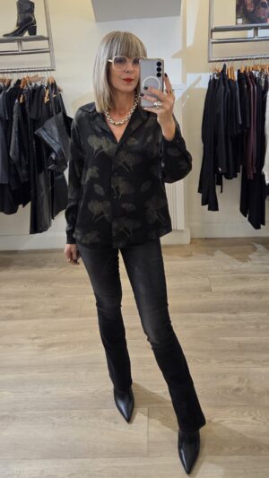 Black Faded Bum-Lifting Bootcut Jeans