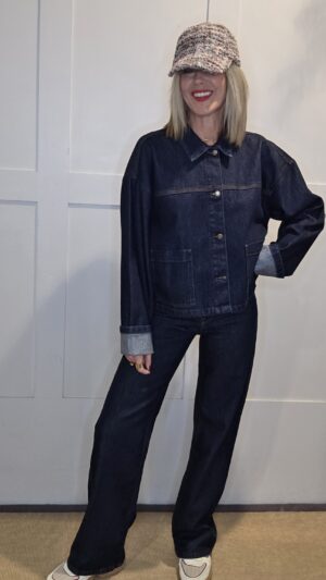 Indigo Denim High-Waisted Jeans
