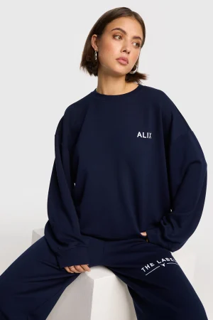 Navy Scuba Sweatshirt with Logo