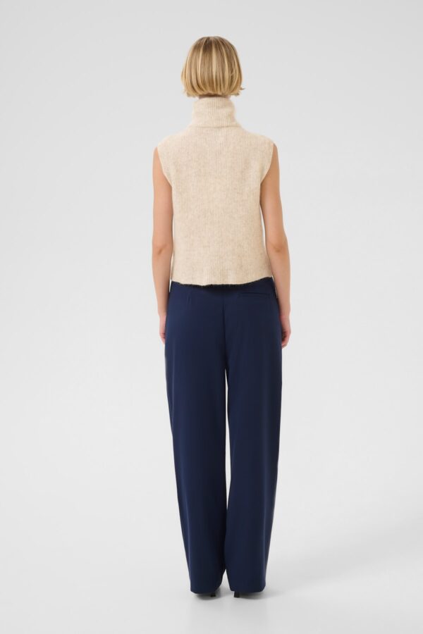 Oatmeal Double-Zipped Mohair Knit Sweater Vest - Image 6