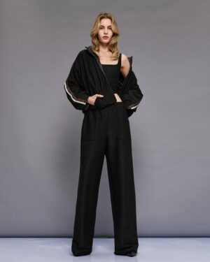 Black Lurex & Quilted Reversible Bomber Jacket