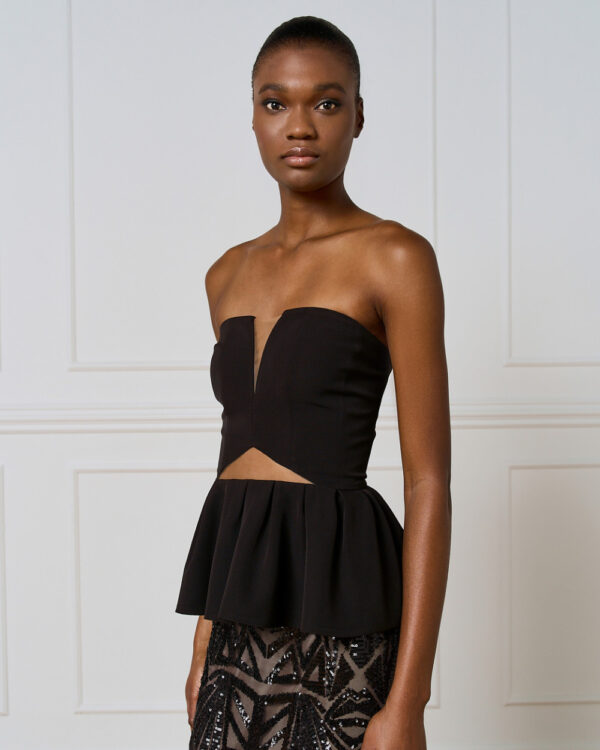Black Mesh Maxi Skirt with Black Embellishment - Image 8
