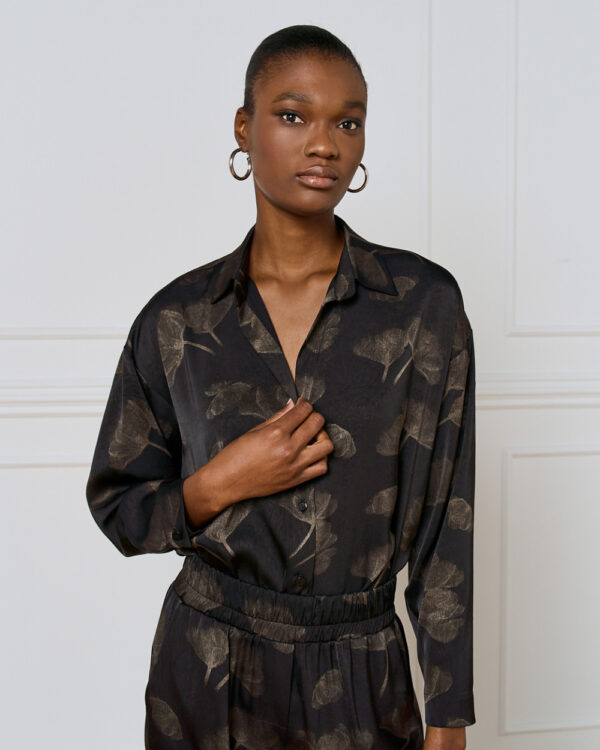 Black & Bronze Printed Shirt - Image 4