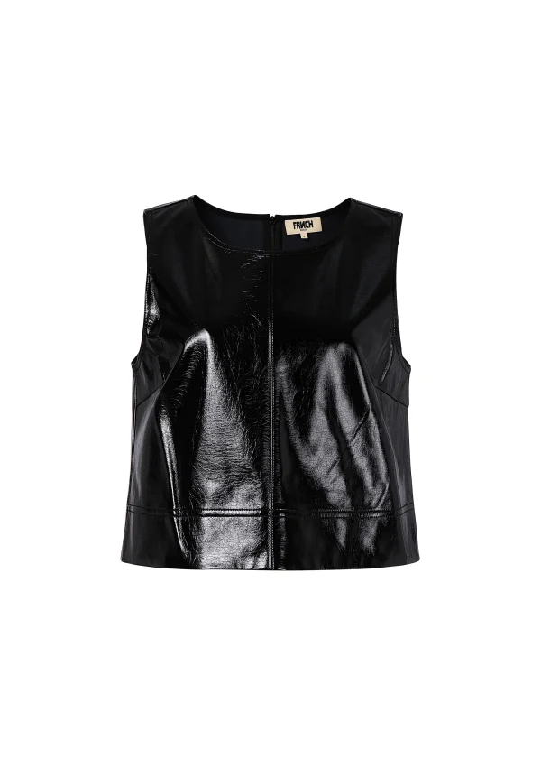 Black Vinyl Cropped Top - Image 8