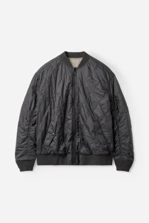 Black & Taupe Reversible Thinsulate Bomber Jacket