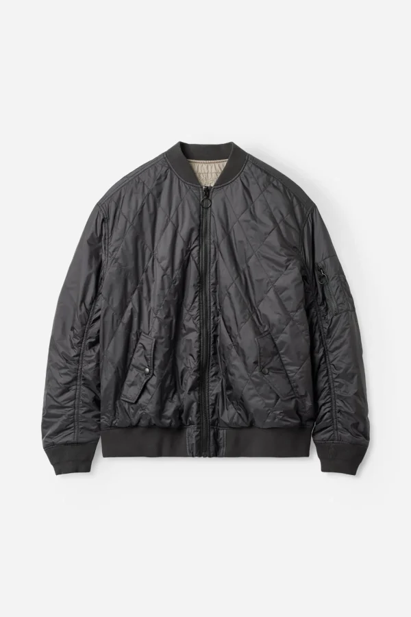 Black & Taupe Reversible Thinsulate Bomber Jacket