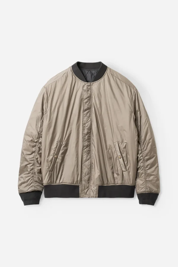 Black & Taupe Reversible Thinsulate Bomber Jacket - Image 2