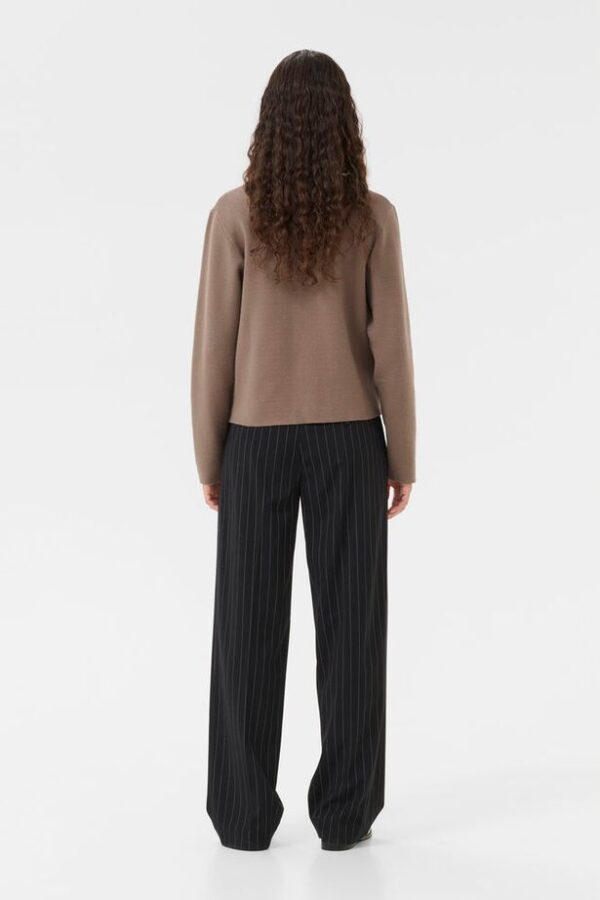 Mink Knit Zipped Cardigan - Image 3