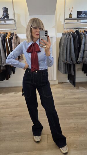 Indigo Jeans with Large Patch Pockets 34 " leg