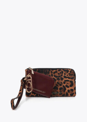 Leopard Print Wallet & Burgundy Coin Purse