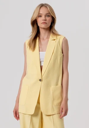 Butter Yellow Longline Gilet