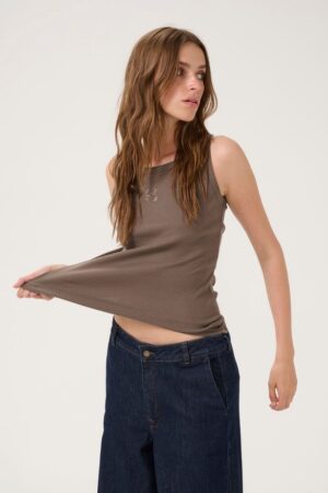 Caper Ribbed Tank Top