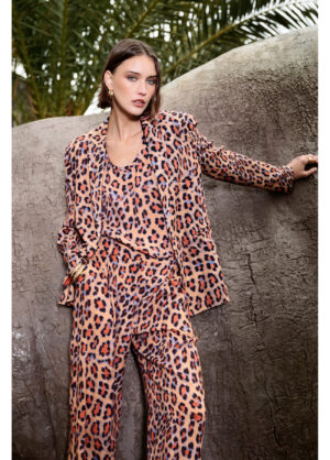 Animal Print Fluid Blazer