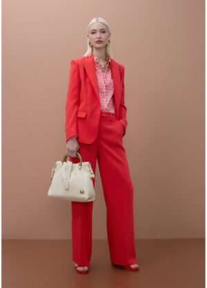 Coral Red Suit Trousers