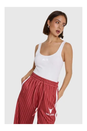 White Ribbed Tank Top