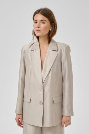 Oyster Metallic Suit Blazer
