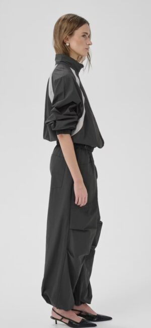 Charcoal Grey Track Pants with Patch Pockets
